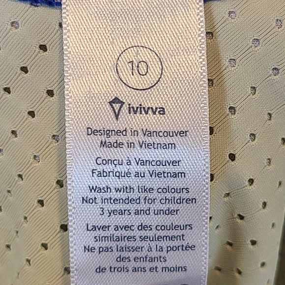 Ivivva Lululemon Tank Top Girls 10 Purple Green Tie Dye - Picture 5 of 8